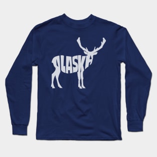 Moose, Alaska (white) Long Sleeve T-Shirt